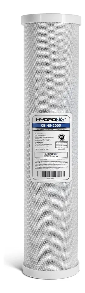 1 Cartucho / Filtro Carbón Activado 4.5 X 20 5 Micras, foto real del producto