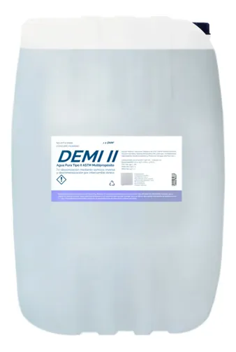 Agua Ultra Pura Destilada Desmineralizada Hache2o 50 Litros, foto del producto