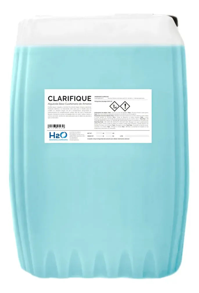 Clarifique Clarificador Cuaternario Alberca 50 Lts, foto real del producto