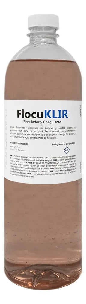 Flocuklir Floculante Coagulante Alberca Hache2o 1 Litro, foto real del producto