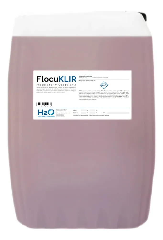 Flocuklir Floculante Coagulante Alberca Hache2o 50 Litros, foto real del producto