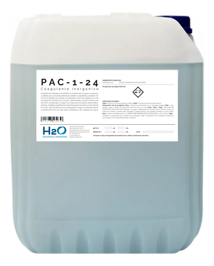 Floculante Coagulante Líquido Alberca Piscina Pac 20 Litros, foto real del producto