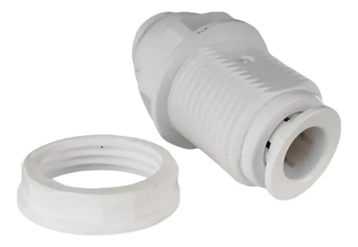 Hydrofit 1pz Unión Pasa Tabique Conexiones 3/8×3/8 Tubo, foto real del producto