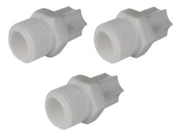 Hydrofit 3pz 1/4tubox1/2 Conector Macho Npt 3 Tuerca 1/4, foto del producto