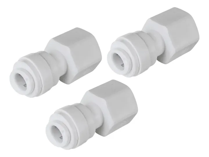 Hydrofit 3pz 1/4tubox7/16-24 Uns Grifo Conector Rápido Agua, foto real del producto