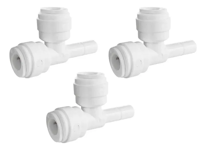 Hydrofit 3pz 1/4×1/4tubox1/4 Espiga Conexiones Rápidas Agua, foto real del producto
