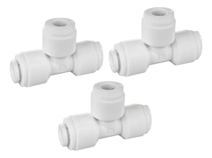 Hydrofit 3pz Tubo Te De Unión 1/4 Conexiones Rápidas Agua, foto real del producto