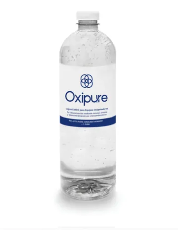 Oxipure Agua Estéril Bidestilada Oxigenadores 1litro Botella, foto del producto