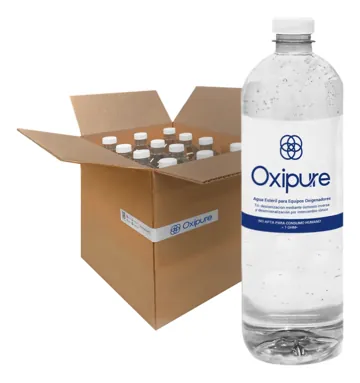 Oxipure Agua Estéril Destilada Oxigenadores Pack 12 Botellas, foto del producto