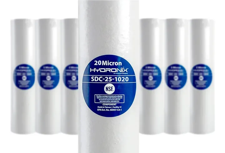 Pack 10 Cartuchos / Filtros Polipropileno 2.5 X 10 20 Micras, foto real del producto