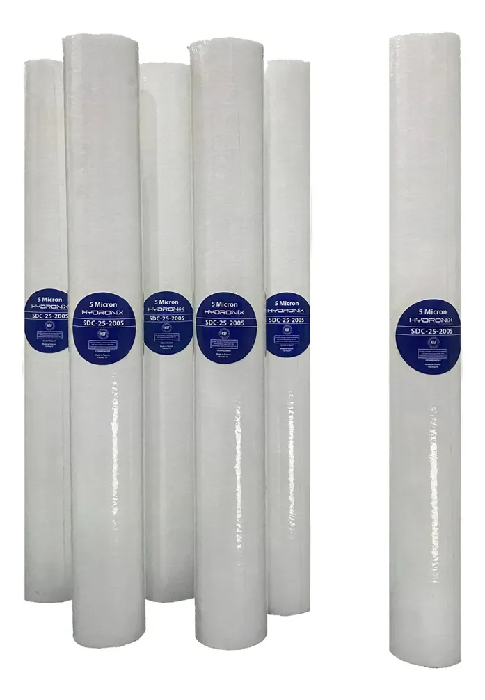 Pack 12 Cartuchos / Filtros Polipropileno 2.5 X 20 10 Micra Color Blanco, foto real del producto