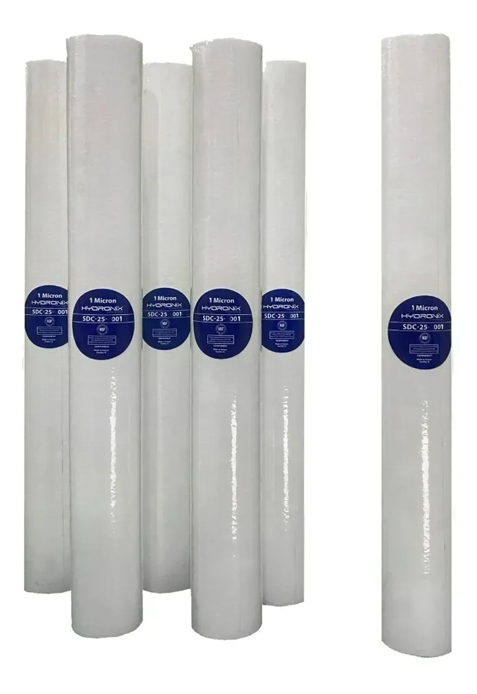 Pack 12 Cartuchos / Filtros Polipropileno 2.5 X 30 1 Micra, foto real del producto