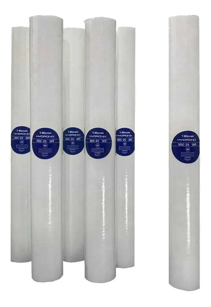 Pack 12 Cartuchos / Filtros Polipropileno 2.5 X 30 1 Micra Color Blanco, foto real del producto