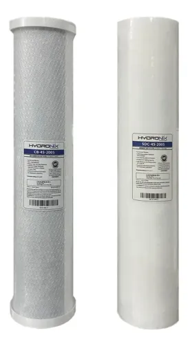 Pack 2 Filtro Polipropileno Y Carbón Activado 4.5×20 5micras, foto del producto