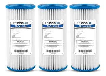 Pack 3 Cartuchos / Filtros Sedimentos Plisados 4.5×10 20m, foto del producto