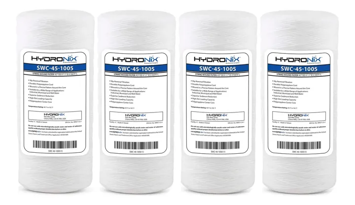 Pack 4 Cartuchos / Filtros Hilados 4.5 X 10 5 Micras, foto real del producto