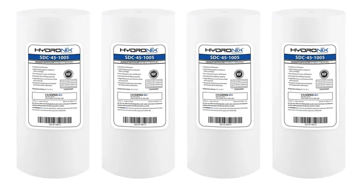 Pack 4 Cartuchos / Filtros Polipropileno 4.5 X 10 5 Micras, foto real del producto
