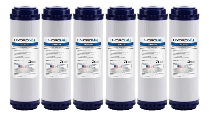 Pack 6 Cartuchos / Filtros Carbón Activado Granular 2.5 X10, foto real del producto