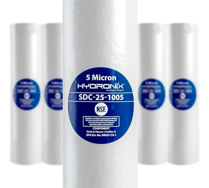 Pack 6 Cartuchos / Filtros Polipropileno 2.5 X 10 5 Micras, foto real del producto