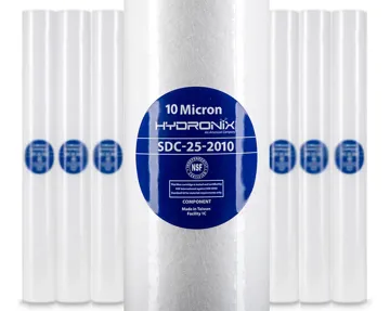 Pack 6 Cartuchos / Filtros Polipropileno 2.5 X 20 10 Micras Color Blanco, foto del producto