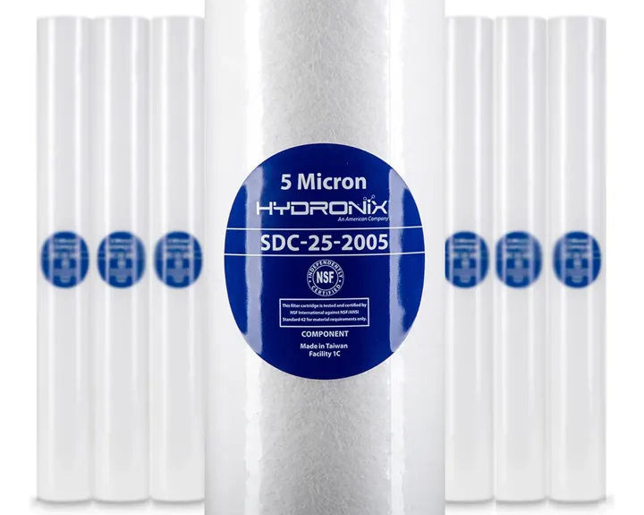 Pack 6 Cartuchos / Filtros Polipropileno 2.5 X 20 5 Micra, foto real del producto