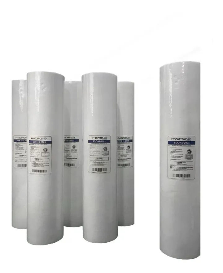 Pack 6 Cartuchos / Filtros Polipropileno 4.5 X 20 5 Micra Color Blanco, foto real del producto