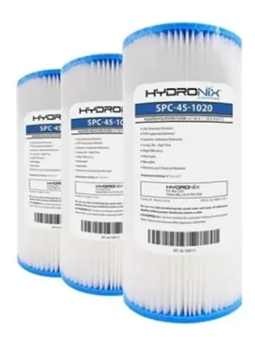 Pack 6 Cartuchos / Filtros Sedimentos Plisados 4.5×10 20m, foto del producto