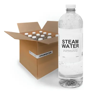 Steamwater Agua Destilada Plancha Vapor Ropa Pack12 Botellas, foto del producto